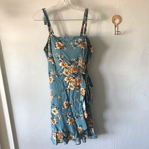 Wrap dress with adjustable straps